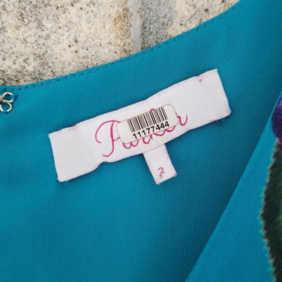 Parker Silk Blend Blue Floral Bradley Romper - Picture 4 of 5